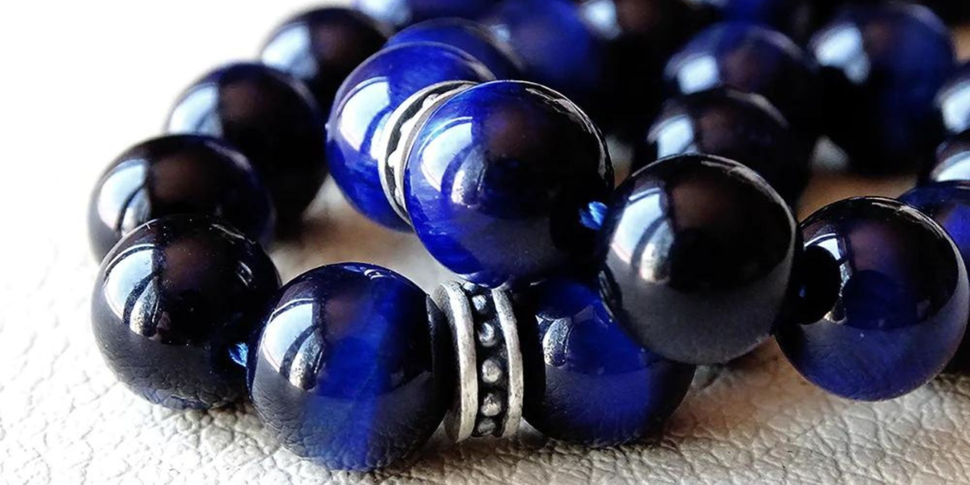 Perles en œIl de Tigre Bleu Naturel, Perles Rondes en Pierre D'éNergie en  œIl de Tigre Bleu, Pierres PréCieuses en Pierre Naturelle pour Bijoux à