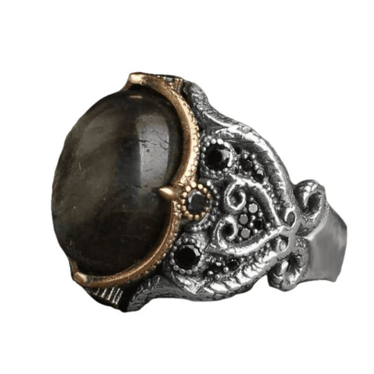 Bague Labradorite Verte