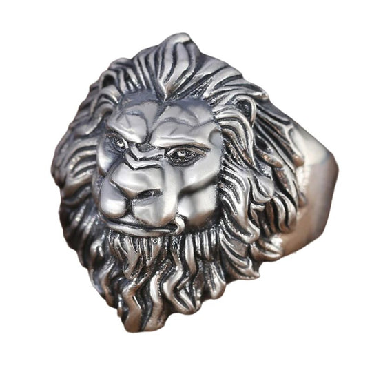 Chevalière Tête de Lion Acier