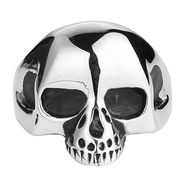 Bague Homme Tête De Mort Acier Inoxydable – Taille 59,7, Style Rock, Occasion Très Bon État