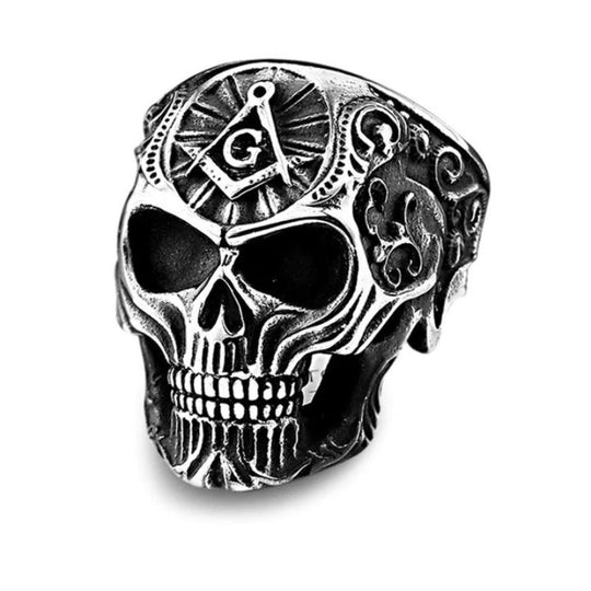 Bague Tête de Mort Franc-Maçon