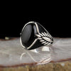 chevalière argent onyx homme