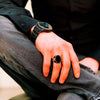 chevalière homme onyx noir