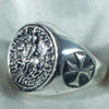 chevalière templier argent massif