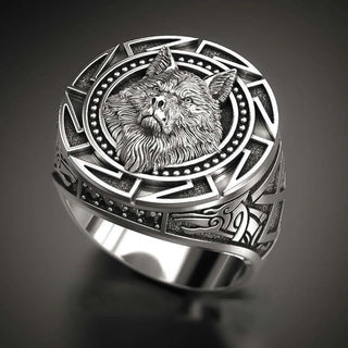 bague viking loup