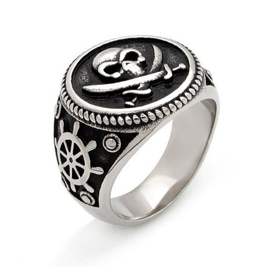 Chevalière Tête de Mort Pirate