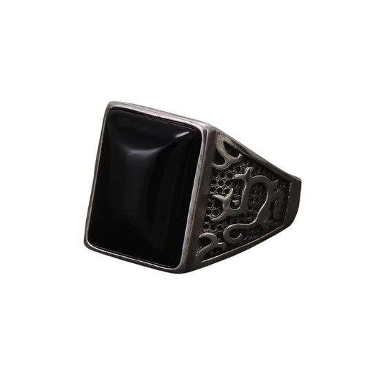 Grosse Bague Onyx Rectangulaire