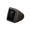 Grosse Bague Onyx Rectangulaire