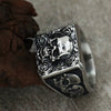 Bague Crâne avec Fleur