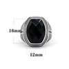 Bague Homme Agate Noire
