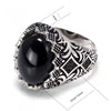 Chevalière Argent Onyx Homme