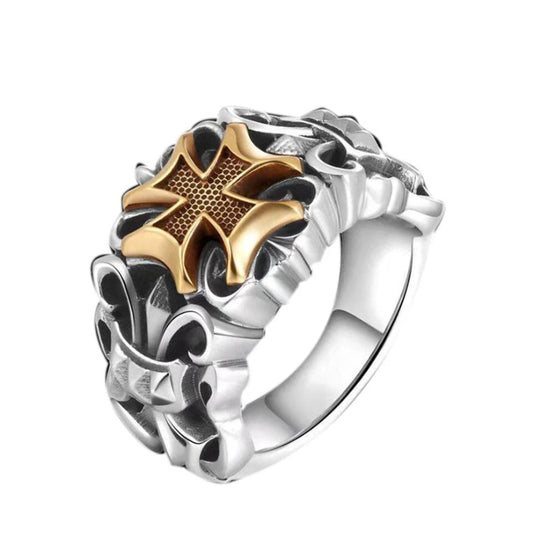 Chevalière Croix à Fleur de Lys