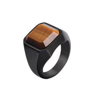 Chevalière Carrée Œil de Tigre