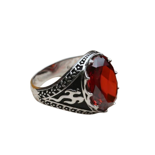 Bague Zircon Rouge