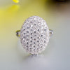Bague en Argent Ovale Zircon
