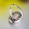 Bague en Argent Ovale Zircon