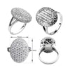 Bague en Argent Ovale Zircon