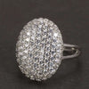 Bague en Argent Ovale Zircon