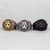 Bague Tête de Lion Yeux Rouge