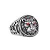 Bague Tête de Lion Yeux Rouge