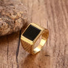 Bague Chevalière Or avec Onyx Noir