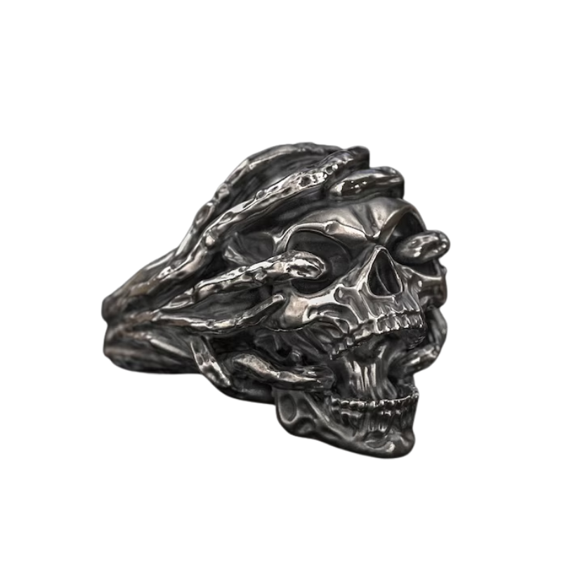 Bague Tête de Mort Argent Massif