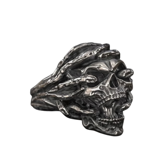 Bague Tête de Mort Argent Massif