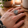 Chevalière Fleur de Lys Homme en Argent