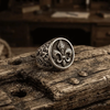 Chevalière Fleur de Lys Homme en Argent