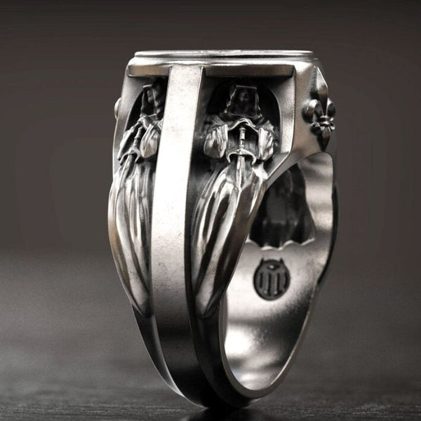 Bague Chevalière Ancienne En Argent Massif - Taille 55 - Occasion - Style Vintage