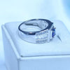 bague femme zircon bleu