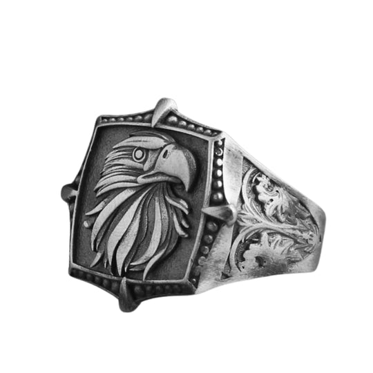 Chevalière Argent avec Aigle