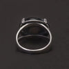 Bague Argent avec Pierre Noire pour Homme