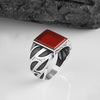 Bague Agate Rouge Naturelle