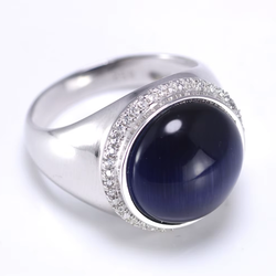 Chevalière Œil de Tigre pour Femme