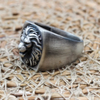 Chevalière Homme Gravure Lion Argent