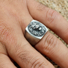 Chevalière Homme Gravure Lion Argent