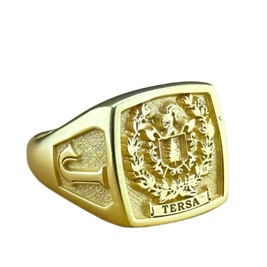 Chevalière Plaqué Or avec Gravure