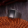 Chevalière Homme Argent Onyx Carré