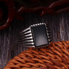 Chevalière Homme Argent Onyx Carré