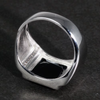 Chevalière Homme Argent Onyx Carré