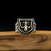 Chevalière Avec Symbole Fleur de Lys en Argent