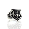 Chevalière Avec Symbole Fleur de Lys en Argent