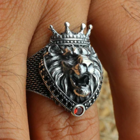 Bague Tête de Lion Argent