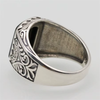 Bague Chevalière Onyx Fleur