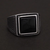 Grosse Bague Onyx Rectangulaire