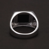 Bague Homme Agate Noire