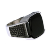 Bague Homme Agate Noire