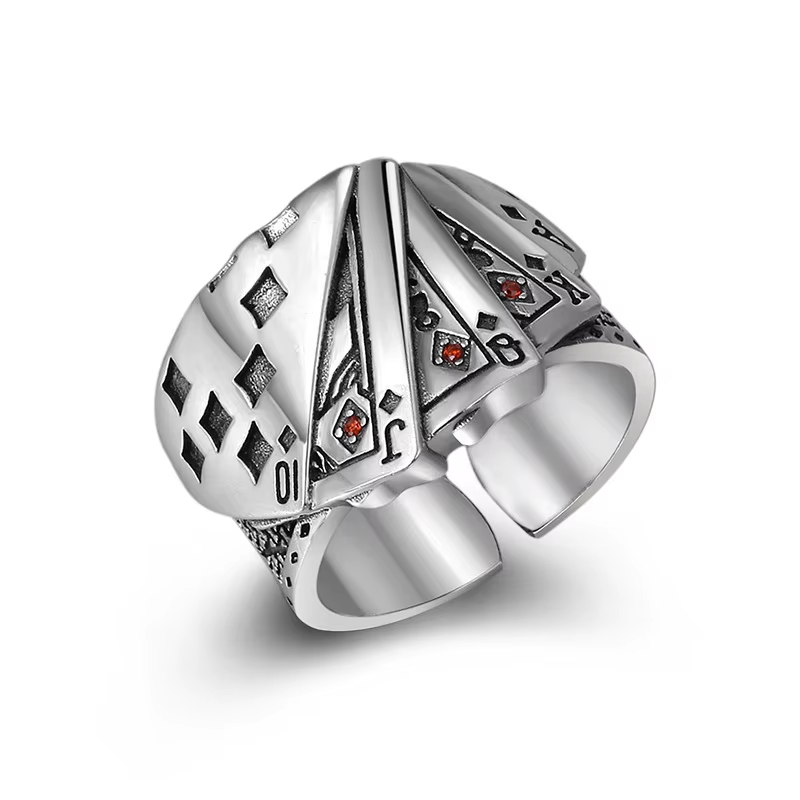 Bague Carte Poker