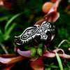 bague corbeau argent